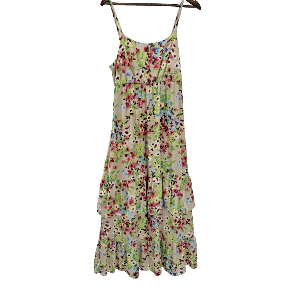 Old Navy Babydoll Tiered Cottage Summer Dress M Colorful Flower‎ Fairy Awards